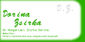 dorina zsirka business card
